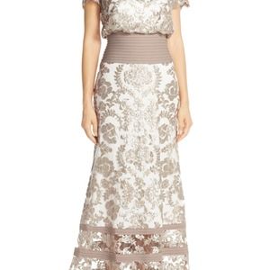 Tadashi Shoji  Embroidered Gown